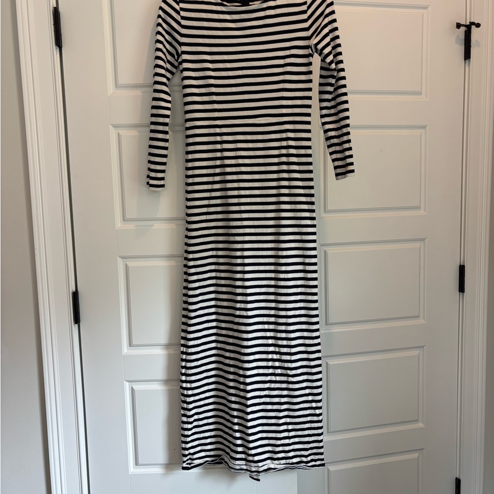 J. Crew Black and White Sheath Dress with Peter Pan Collar